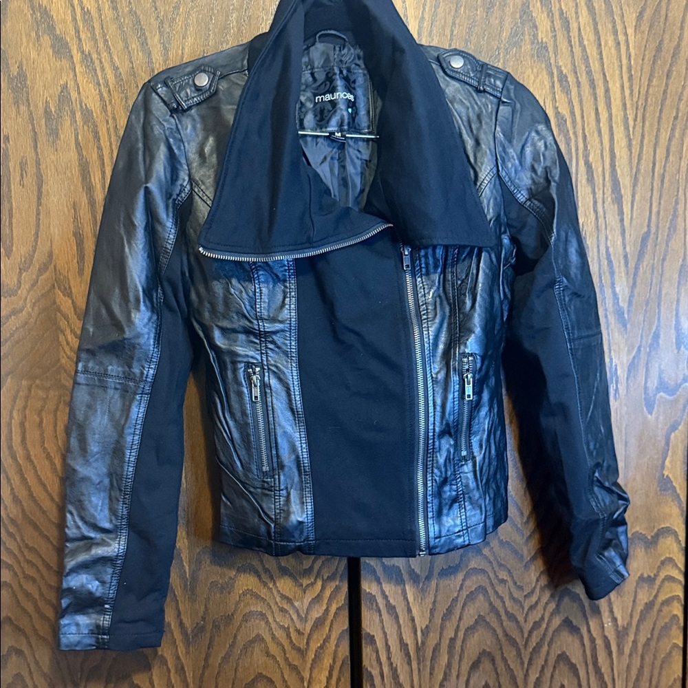 Maurices Black faux  Leather Jacket for Women